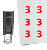 Stempel of stempeltje van het getal 3 in maat 10mm - per 1 stuk
