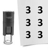 Stempel of stempeltje van het getal 3 in maat 10mm - per 1 stuk