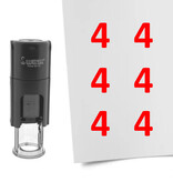 Stempel of stempeltje van het getal 4 in maat 10mm - per 1 stuk
