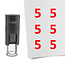 Stempel of stempeltje van het getal 5 in maat 10mm - per 1 stuk