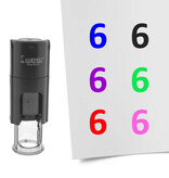 Stempel of stempeltje van het getal 6 in maat 10mm - per 1 stuk