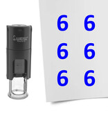 Stempel of stempeltje van het getal 6 in maat 10mm - per 1 stuk