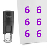 Stempel of stempeltje van het getal 6 in maat 10mm - per 1 stuk