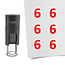Stempel of stempeltje van het getal 6 in maat 10mm - per 1 stuk
