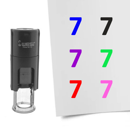 Stempel of stempeltje van het getal 7 in maat 10mm - per 1 stuk