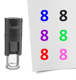 Stempel of stempeltje van het getal 8 in maat 10mm - per 1 stuk
