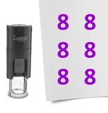 Stempel of stempeltje van het getal 8 in maat 10mm - per 1 stuk