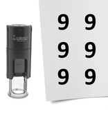 Stempel of stempeltje van het getal 9 in maat 10mm - per 1 stuk