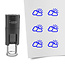 Stempel of stempeltje bewolkt met zon afdruk 10mm rond - per 1 stuk