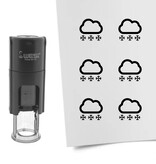 Stempel of stempeltje van sneeuw afdruk 10mm rond - per 1 stuk