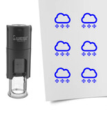 Stempel of stempeltje van sneeuw afdruk 10mm rond - per 1 stuk