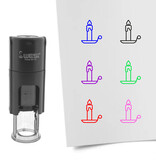 Stempel of stempeltje van een kaars afdruk 10mm rond - per 1 stuk