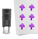 Stempel of stempeltje van een paddenstoel afdruk 10mm rond - per 1 stuk