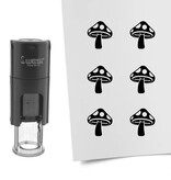 Stempel of stempeltje van een paddenstoel afdruk 10mm rond - per 1 stuk
