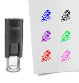Stempel of stempeltje van een kerststok afdruk 10mm rond - per 1 stuk