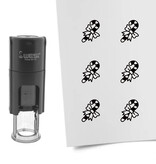 Stempel of stempeltje van een kerststok afdruk 10mm rond - per 1 stuk