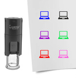 Stempel of stempeltje laptop 10mm rond  - per 1 stuk
