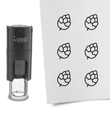 Stempel of stempeltje van een dennenappel afdruk 10mm rond - per 1 stuk