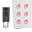 CombiCraft Stempel of stempeltje van een dennenappel afdruk 10mm rond - per 1 stuk