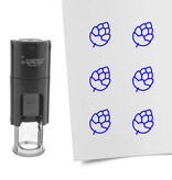 Stempel of stempeltje van een dennenappel afdruk 10mm rond - per 1 stuk