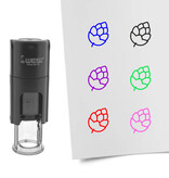 Stempel of stempeltje van een dennenappel afdruk 10mm rond - per 1 stuk