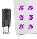Stempel of stempeltje van een kerstbal afdruk 10mm rond - per 1 stuk