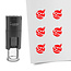 CombiCraft Stempel of stempeltje van een kerstbal afdruk 10mm rond - per 1 stuk