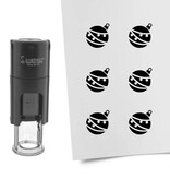 Stempel of stempeltje van een kerstbal afdruk 10mm rond - per 1 stuk