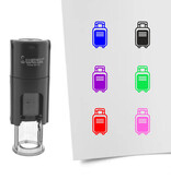 Stempel of stempeltje koffer 10mm rond  - per 1 stuk