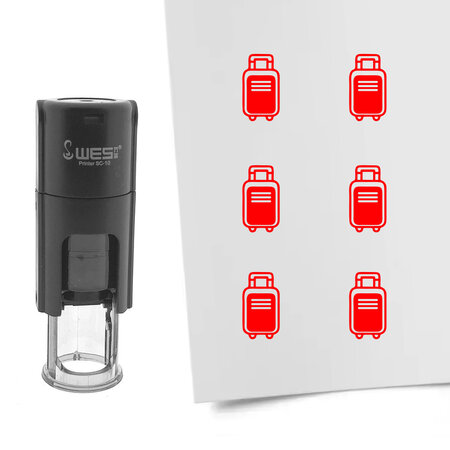 Stempel of stempeltje koffer 10mm rond  - per 1 stuk