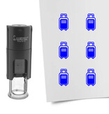 Stempel of stempeltje koffer 10mm rond  - per 1 stuk