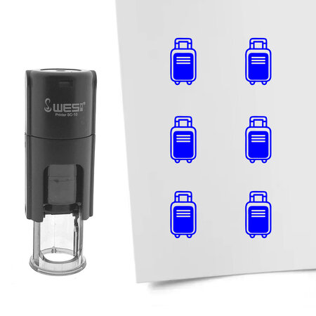 Stempel of stempeltje koffer 10mm rond  - per 1 stuk