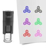 Stempel of stempeltje van een mistletoe afdruk 10mm rond - per 1 stuk