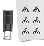 Stempel of stempeltje van een mistletoe afdruk 10mm rond - per 1 stuk