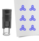 CombiCraft Stempel of stempeltje van een mistletoe afdruk 10mm rond - per 1 stuk