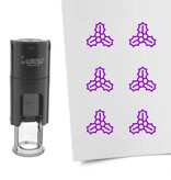 Stempel of stempeltje van een mistletoe afdruk 10mm rond - per 1 stuk