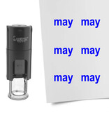 Stempel of stempeltje van de tekst may voor de maand mei (Engelse versie) 10mm rond - per 1 stuk