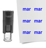 Stempel of stempeltje van de tekst mar voor de maand maart (Engelse versie) 10mm rond - per 1 stuk