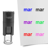 Stempel of stempeltje van de tekst mar voor de maand maart (Engelse versie) 10mm rond - per 1 stuk