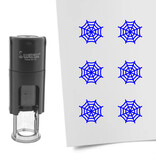 Stempel of stempeltje van een spinnenweb afdruk 10mm rond - per 1 stuk