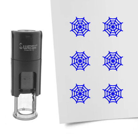 Stempel of stempeltje van een spinnenweb afdruk 10mm rond - per 1 stuk