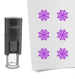 Stempel of stempeltje van een spinnenweb afdruk 10mm rond - per 1 stuk