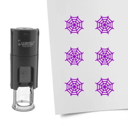 Stempel of stempeltje van een spinnenweb afdruk 10mm rond - per 1 stuk