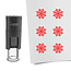 CombiCraft Stempel of stempeltje van een spinnenweb afdruk 10mm rond - per 1 stuk