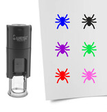 Stempel of stempeltje van een spin afdruk 10mm rond - per 1 stuk