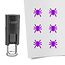 Stempel of stempeltje van een spin afdruk 10mm rond - per 1 stuk