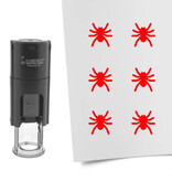 Stempel of stempeltje van een spin afdruk 10mm rond - per 1 stuk