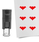 Stempel of stempeltje van een vleermuis afdruk 10mm rond - per 1 stuk