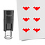 Stempel of stempeltje van een vleermuis afdruk 10mm rond - per 1 stuk