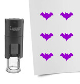 Stempel of stempeltje van een vleermuis afdruk 10mm rond - per 1 stuk